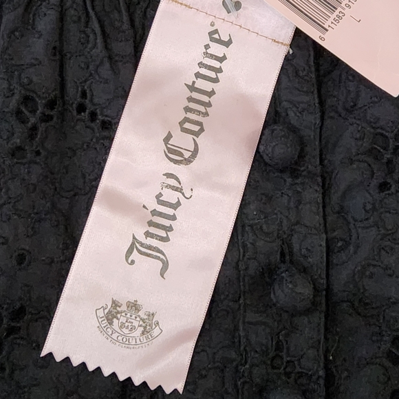 NWT Juicy Couture Eyelet embroidered floral ruffle Mini dress large Boho Twee - Picture 7 of 13